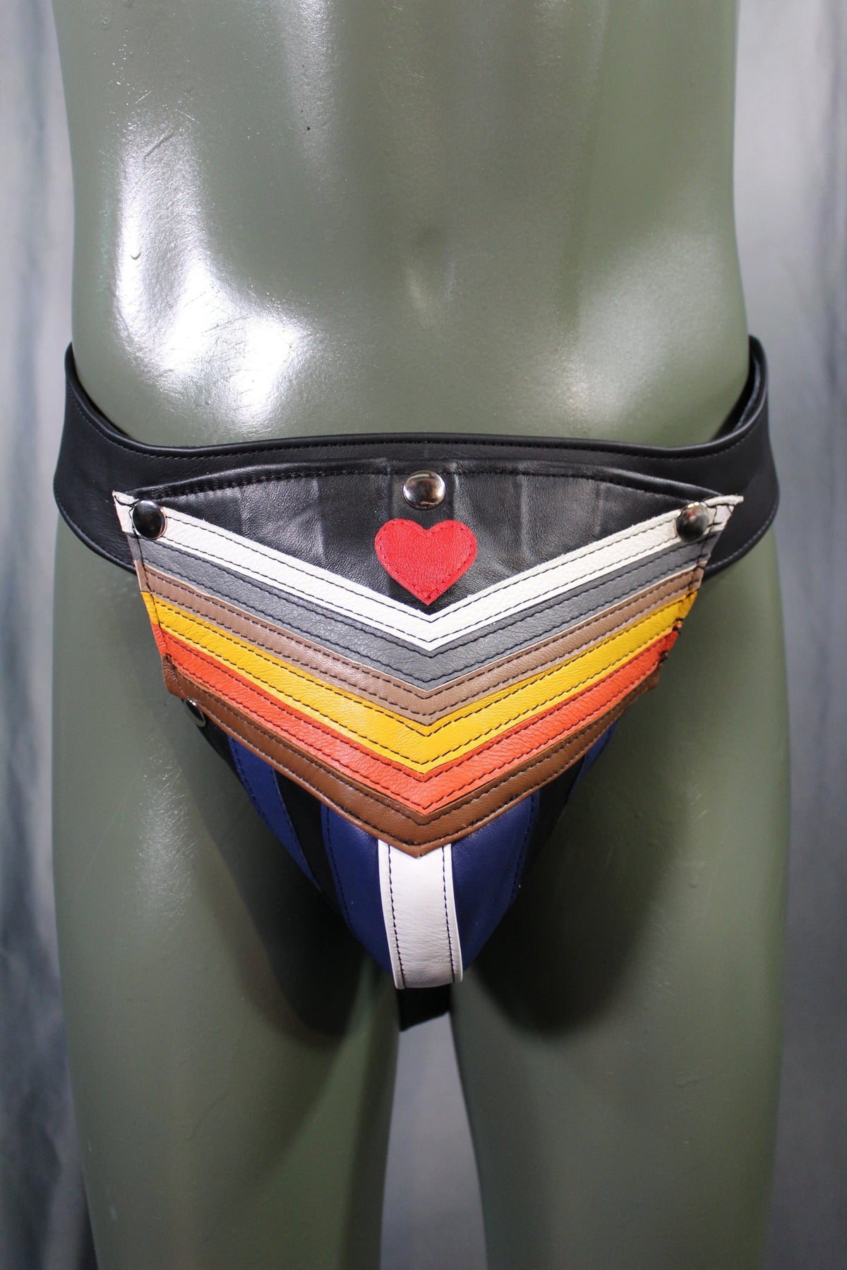 Leather Bear Jockstrap - front view