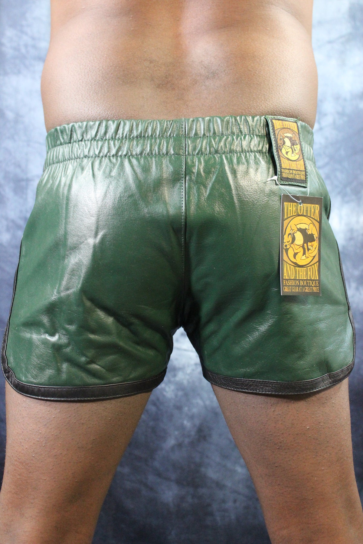 OnF Booty Shorts in Hunter Green with Black - view 6