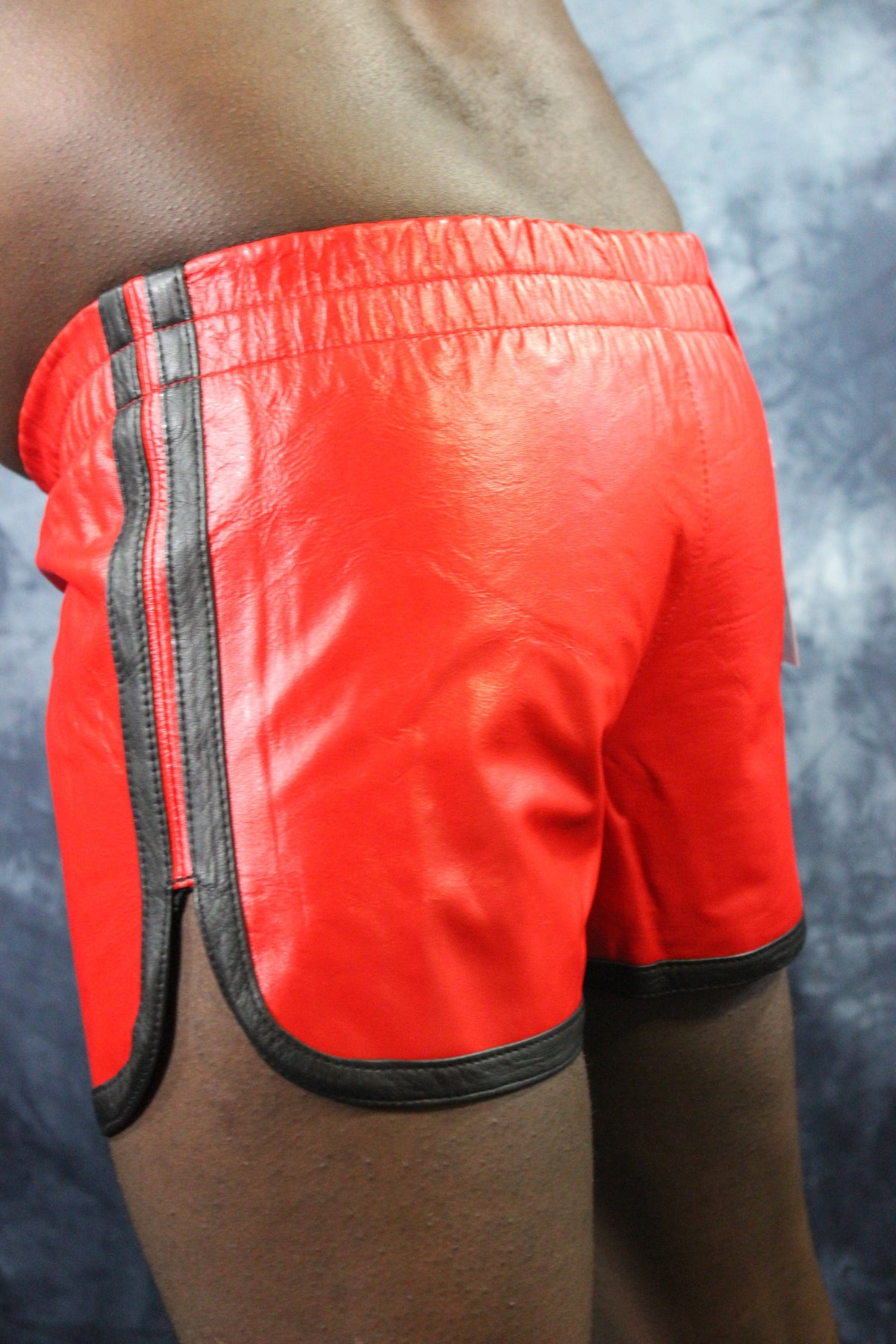 OnF Booty Shorts in Red with Black Highlights - view 10