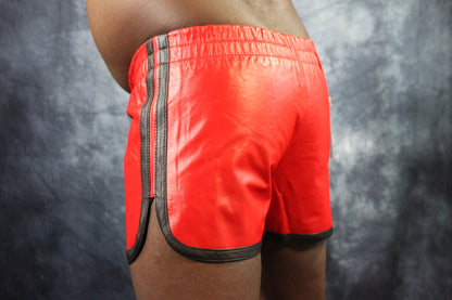 OnF Booty Shorts in Red with Black Highlights - view 13