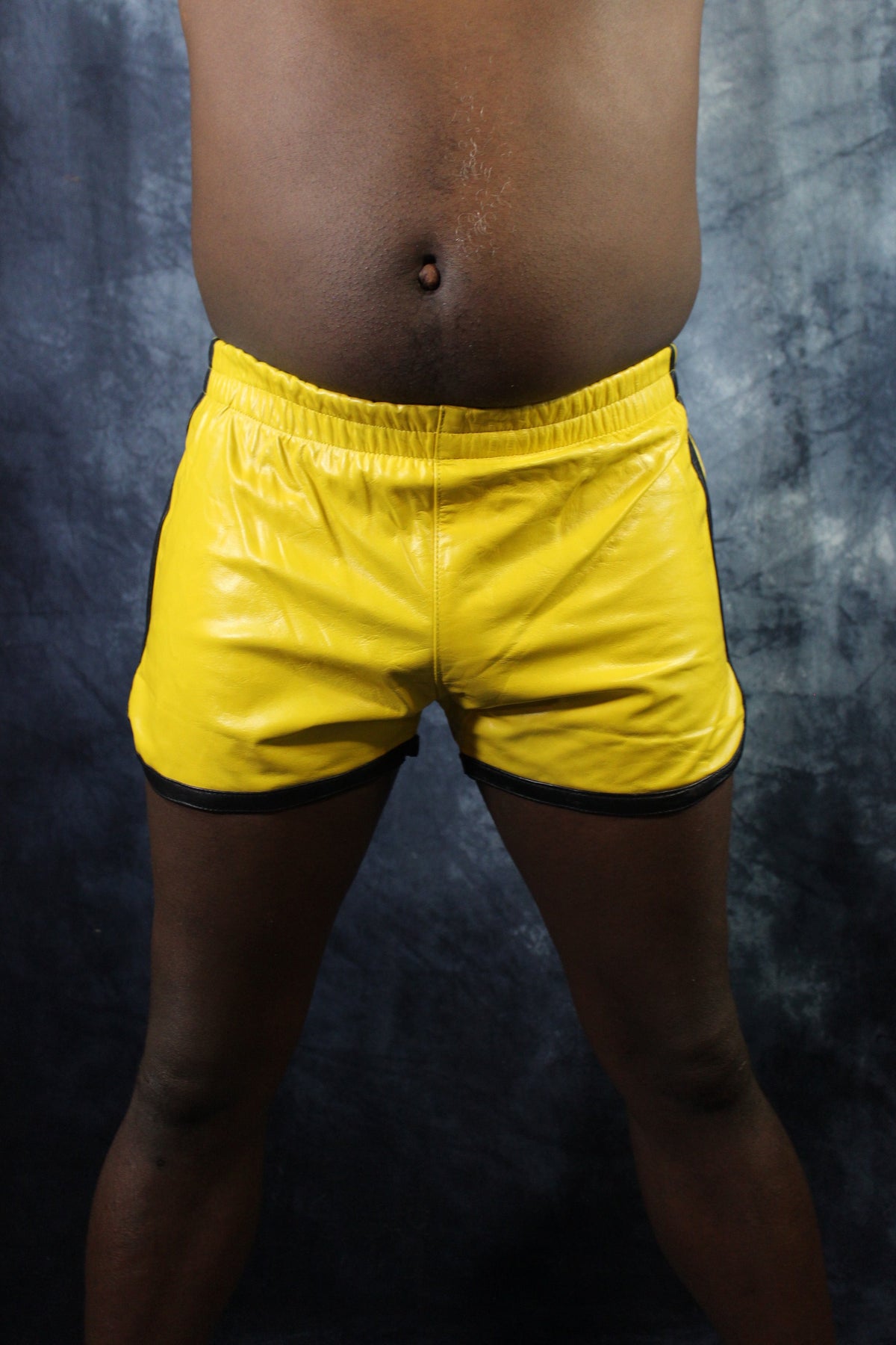 OnF Booty Shorts in Yellow and Black - view 4