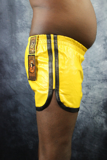 OnF Booty Shorts in Yellow and Black - view 8