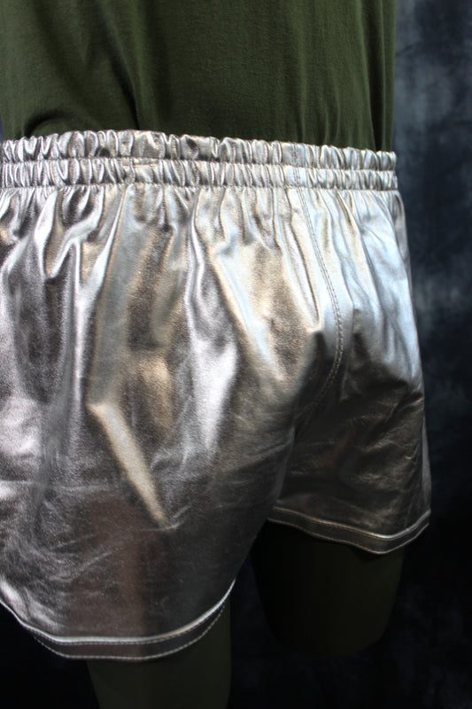 OnF Booty Shorts in Silver - view 2