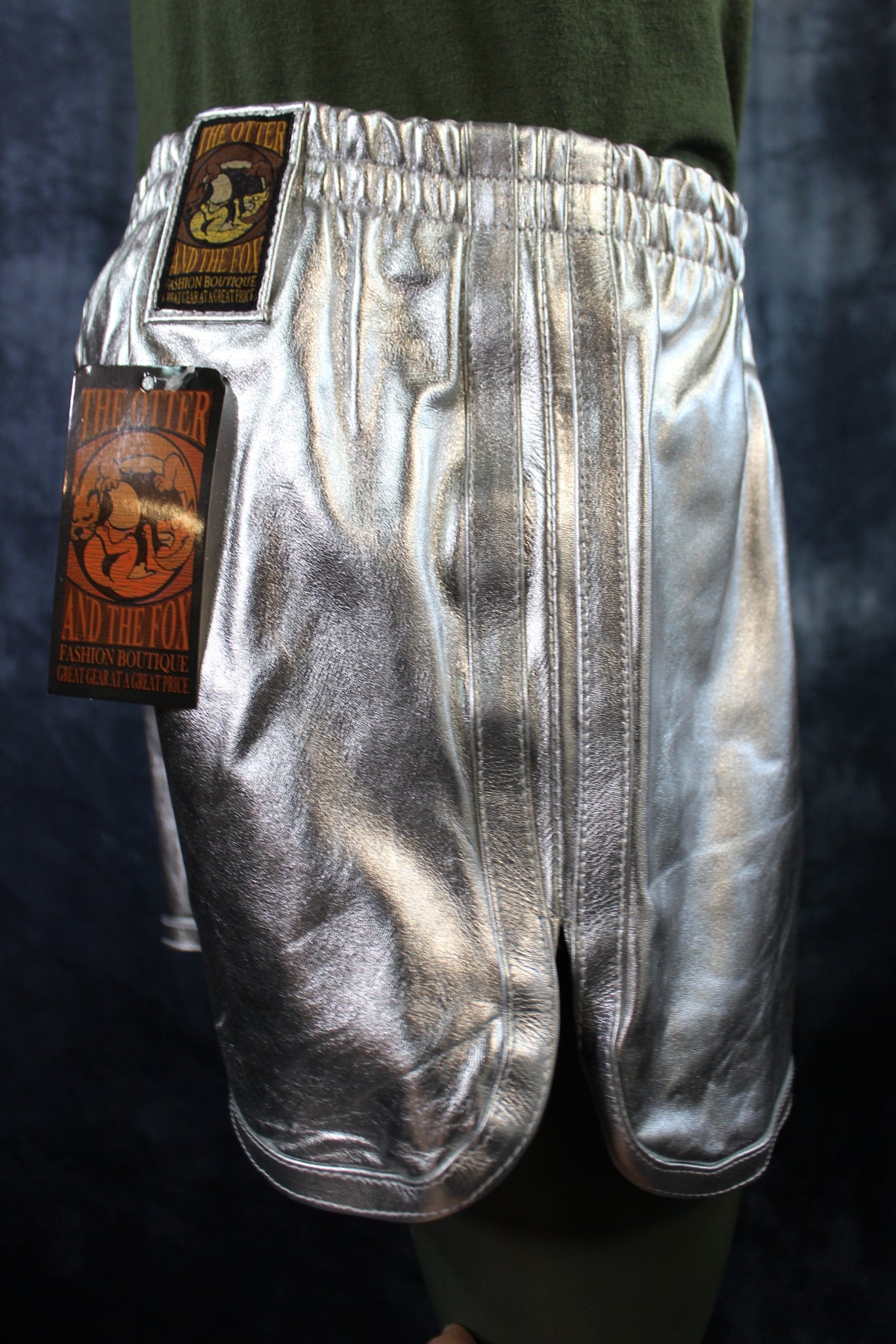 OnF Booty Shorts in Silver - view 3