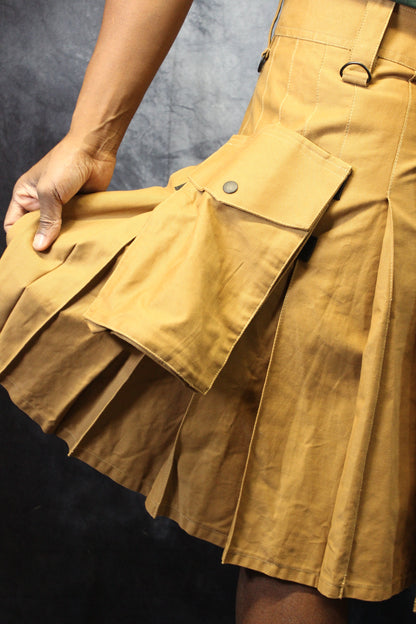 Utility Kilt in Camel Tan by KiltedBros - view 3