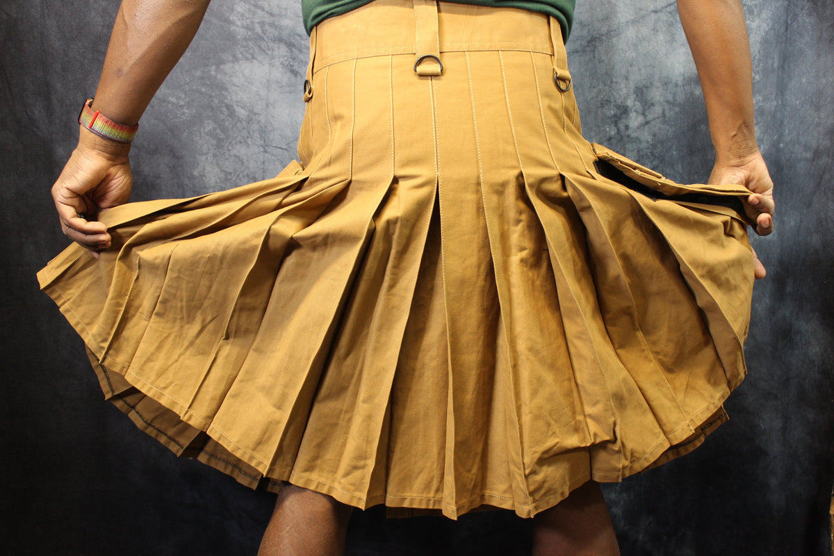 Utility Kilt in Camel Tan by KiltedBros - view 5