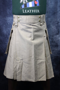 Utility Kilt in Khaki by KiltedBros - front view