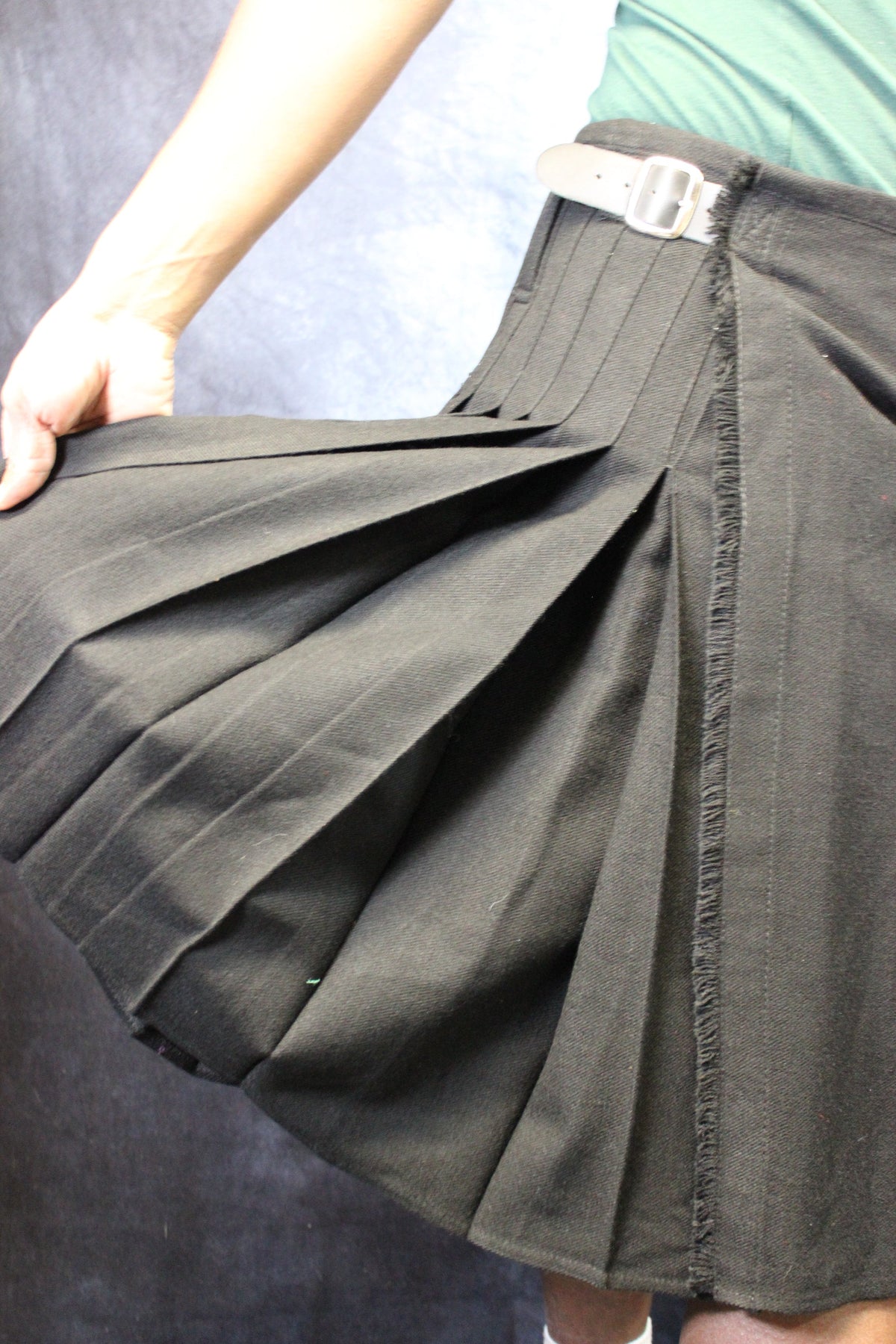 Solid Black Tartan Kilt by KiltedBros - view 4