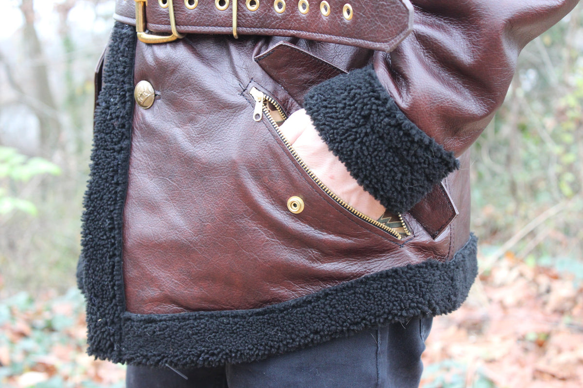 Leather and Shearling Coat - view 6