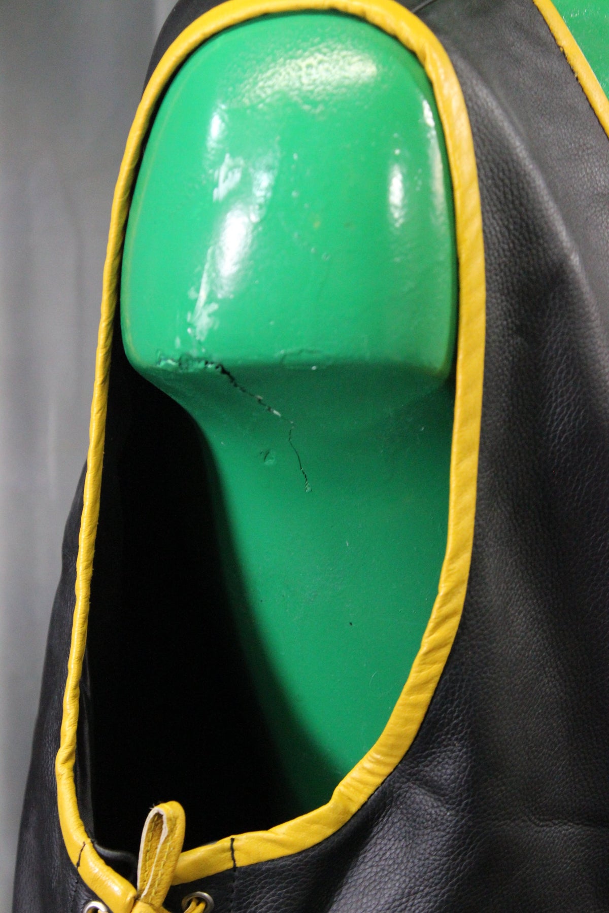 OnF Leather Bar Vest - Black with Yellow Highlights - view 14