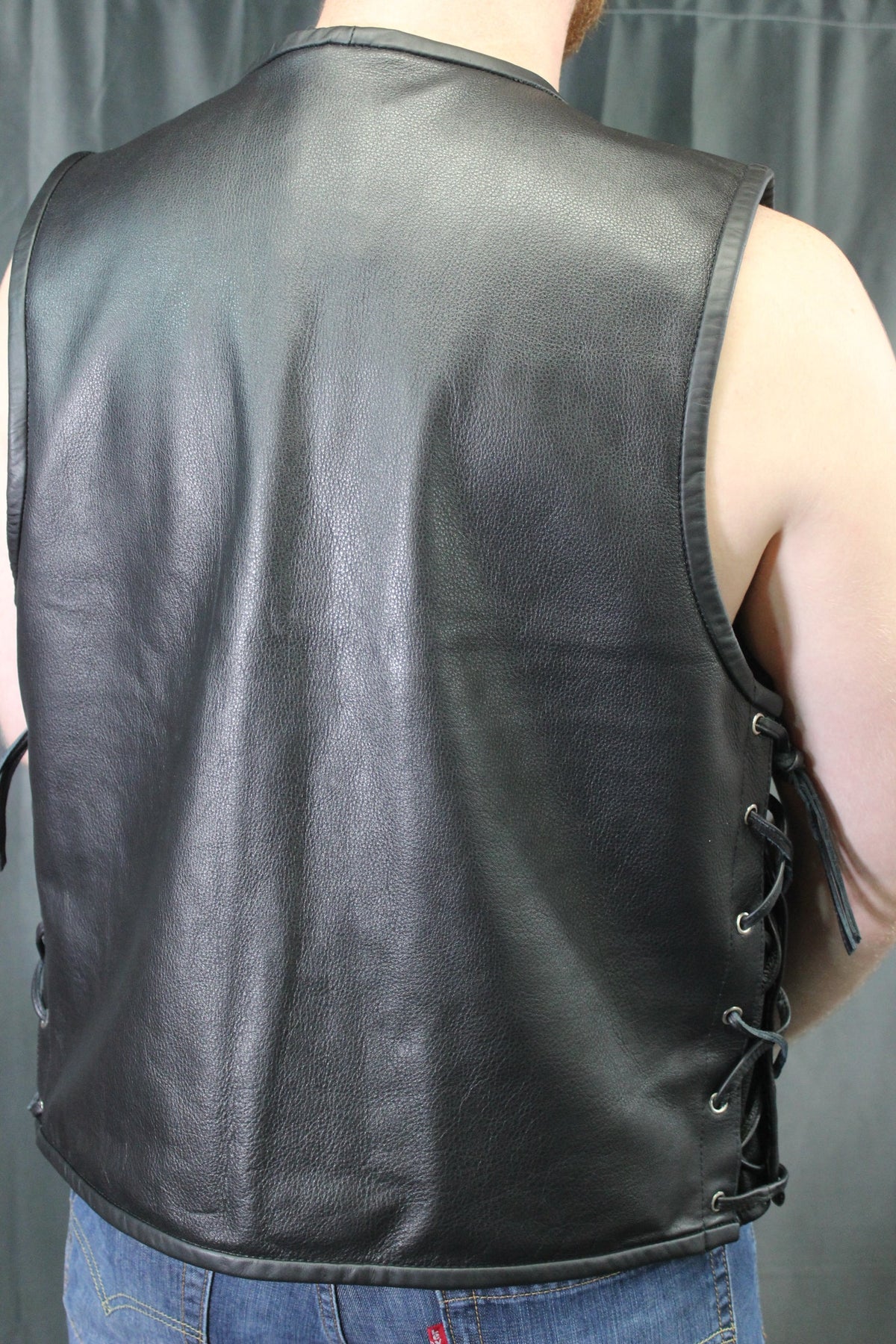 OnF Leather Bar Vest - Classic Black - view 6