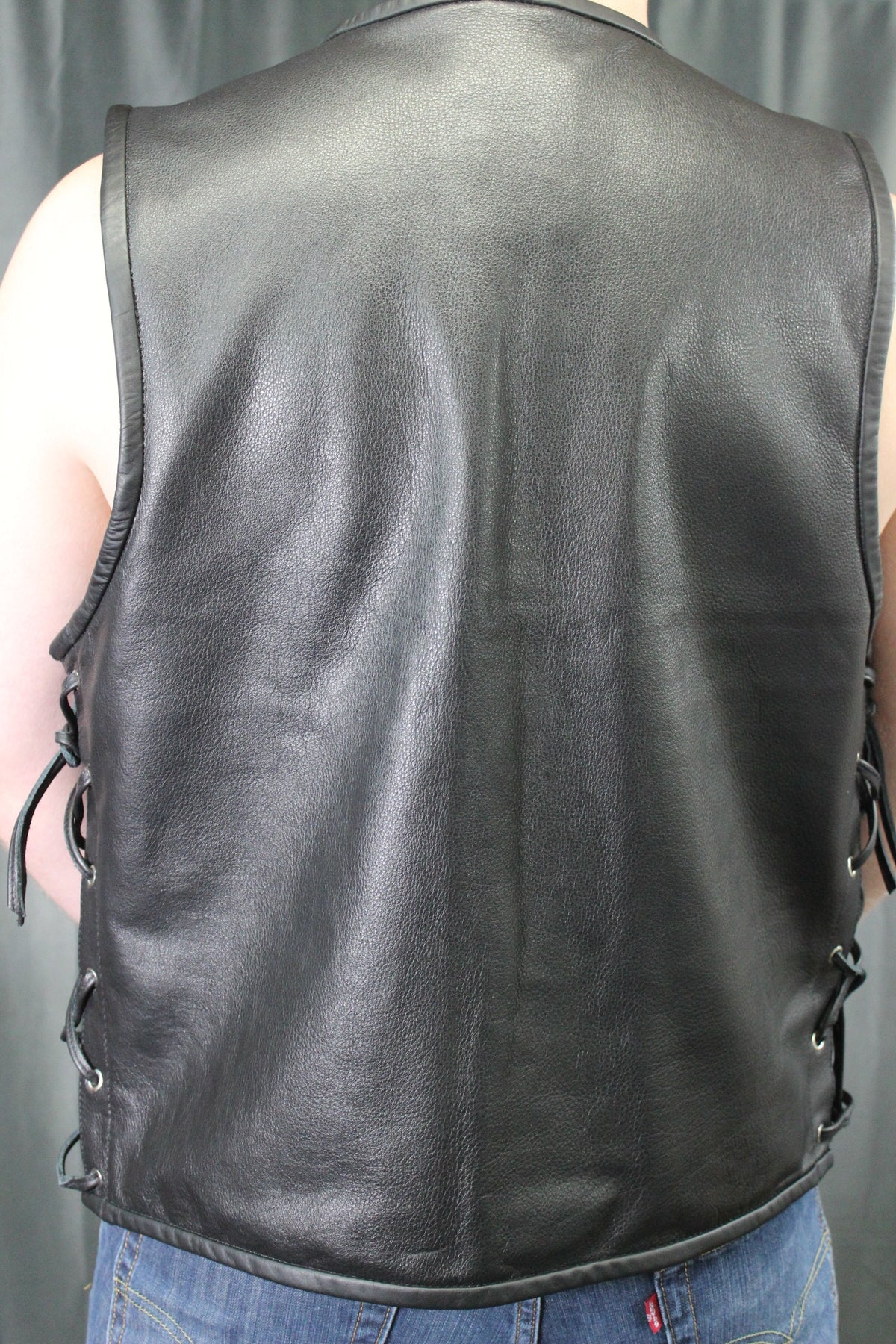 OnF Leather Bar Vest - Classic Black - view 7