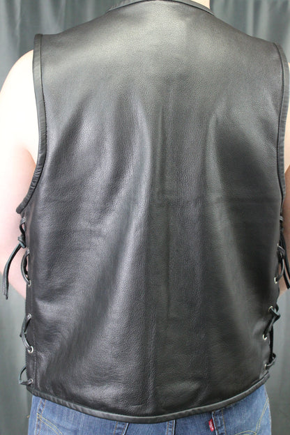 OnF Leather Bar Vest - Classic Black - view 7