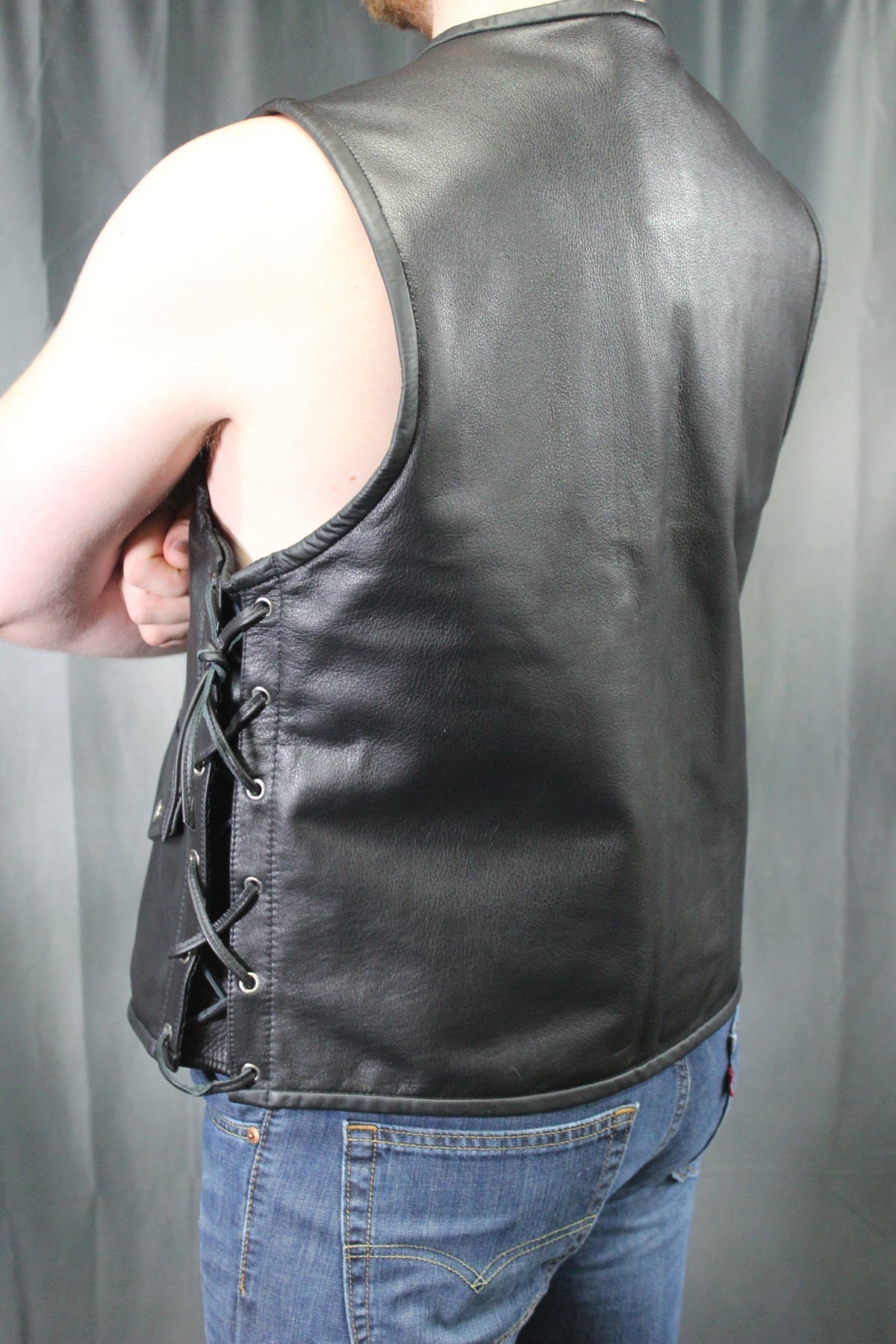 OnF Leather Bar Vest - Classic Black - view 8
