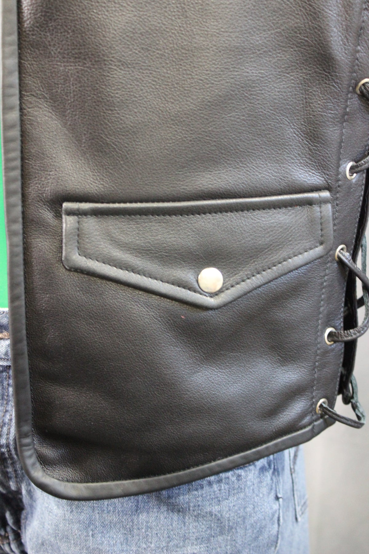 OnF Leather Bar Vest - Classic Black - view 13