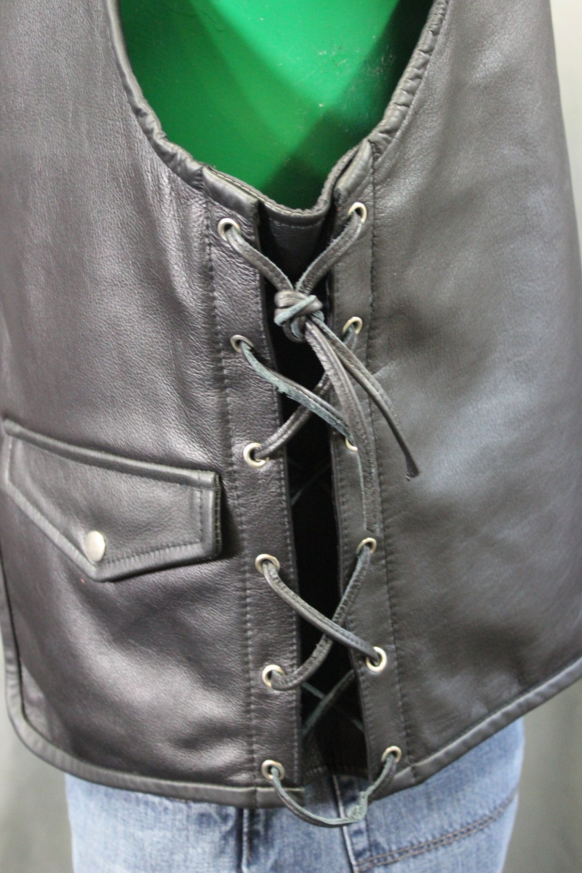 OnF Leather Bar Vest - Classic Black - view 14