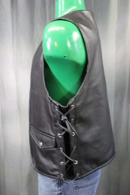 OnF Leather Bar Vest - Classic Black - view 15