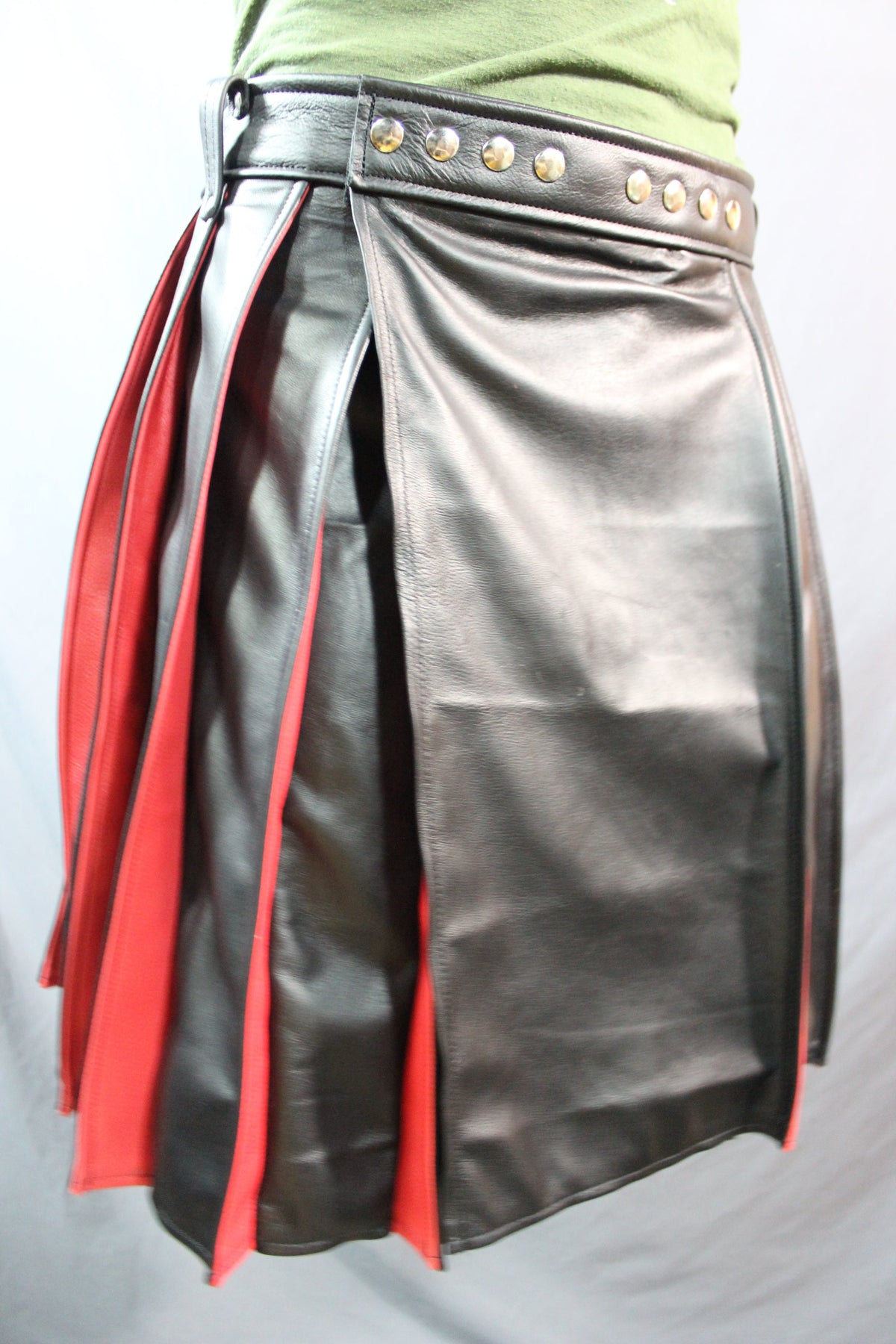 Pleated Leather Kilt - view 7