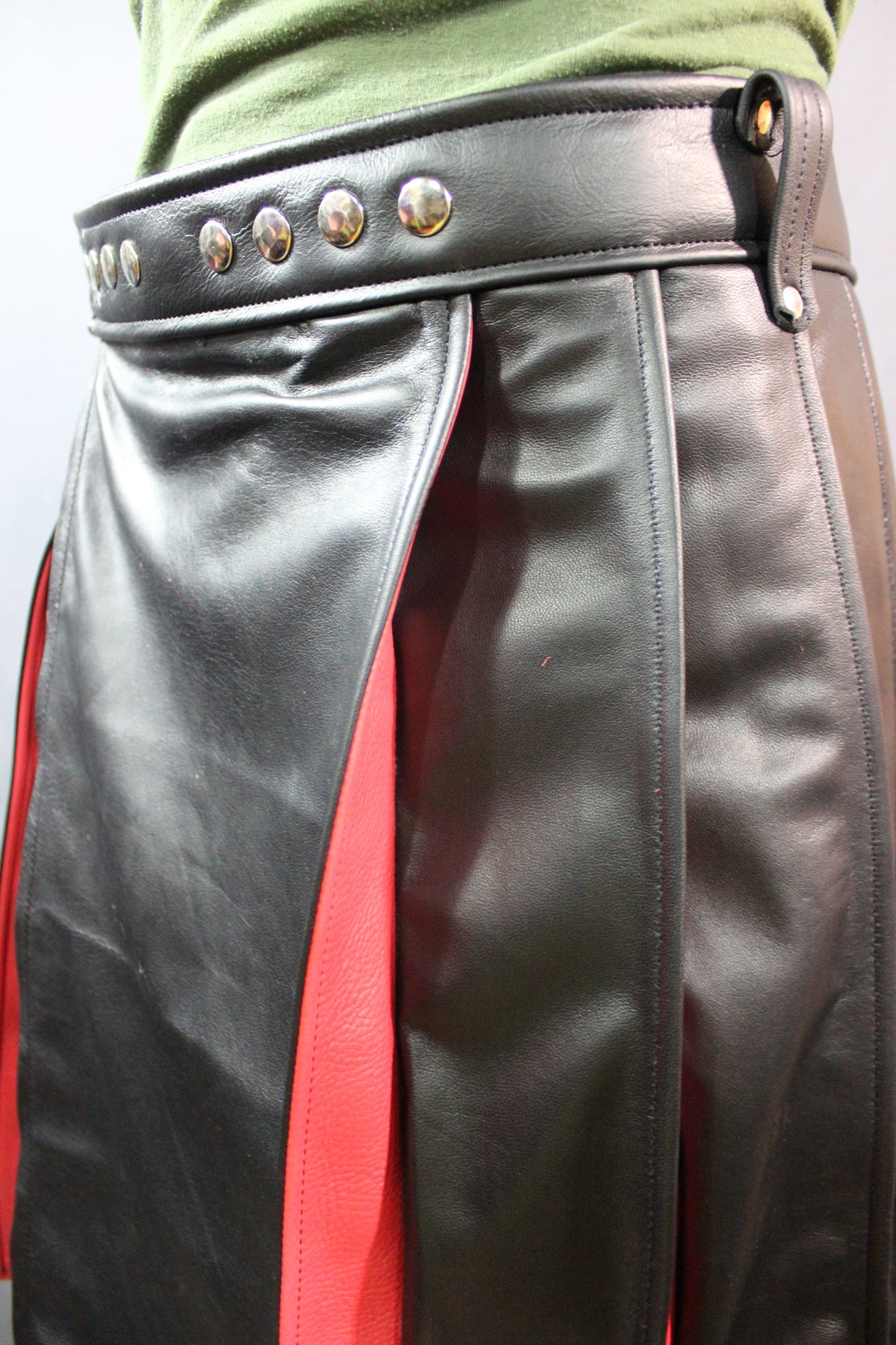 Pleated Leather Kilt - view 9