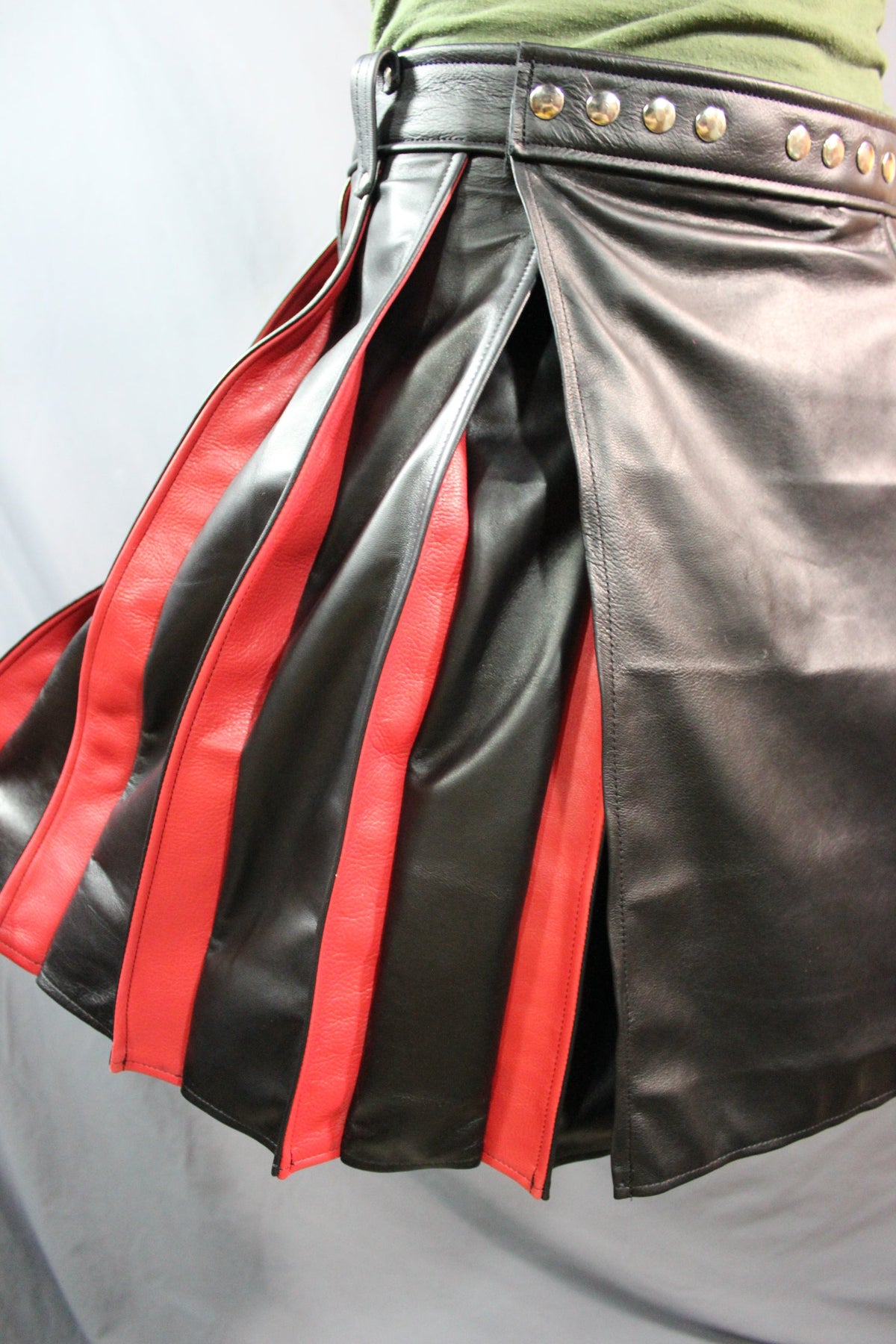 Pleated Leather Kilt - view 10