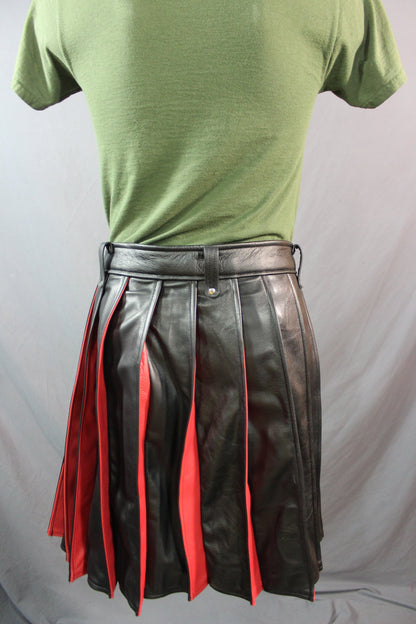 Pleated Leather Kilt - view 11