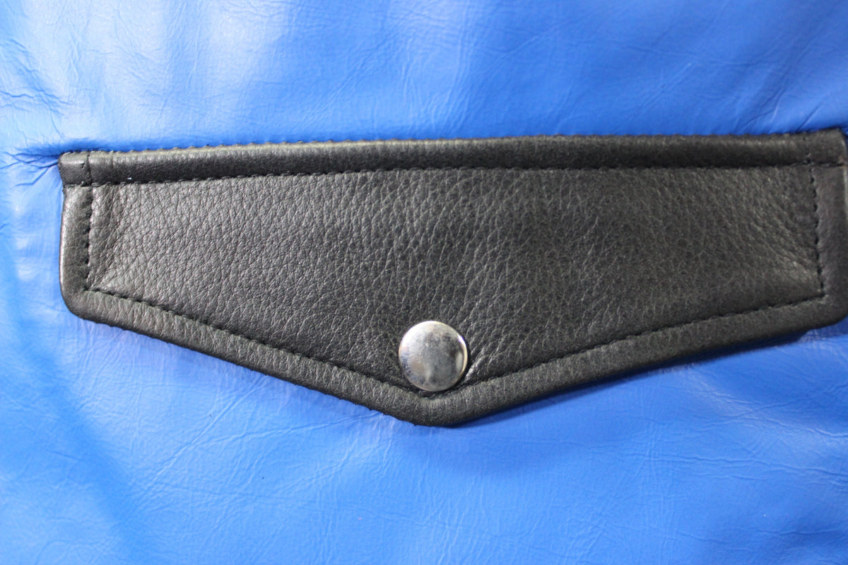 OnF Leather Bar Vest - Blue with Black Highlights - view 5
