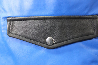 OnF Leather Bar Vest - Blue with Black Highlights - view 5