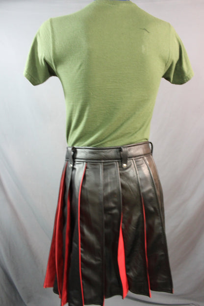 Pleated Leather Kilt - view 12