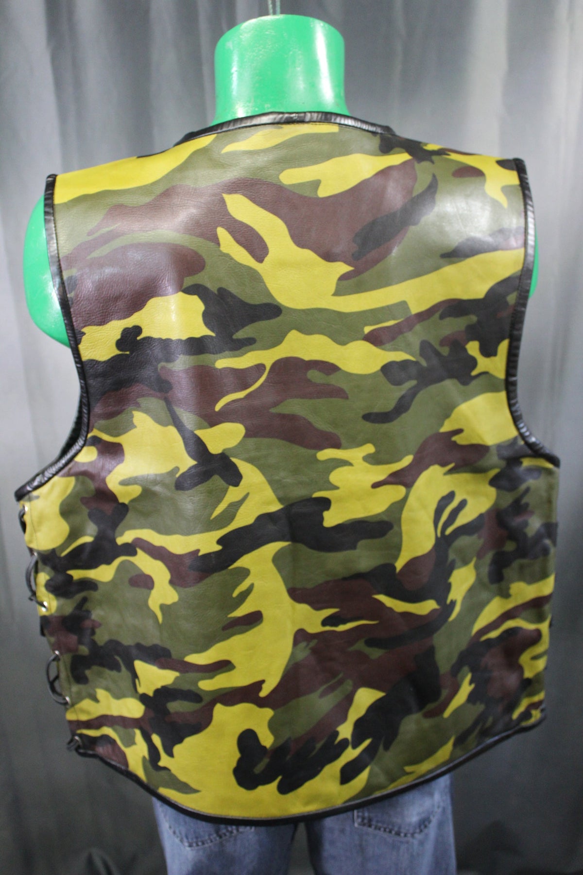 OnF Leather Bar Vest - Camo with Black Highlights - view 3