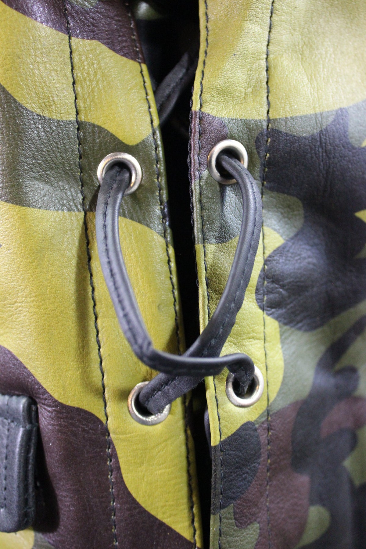 OnF Leather Bar Vest - Camo with Black Highlights - view 4
