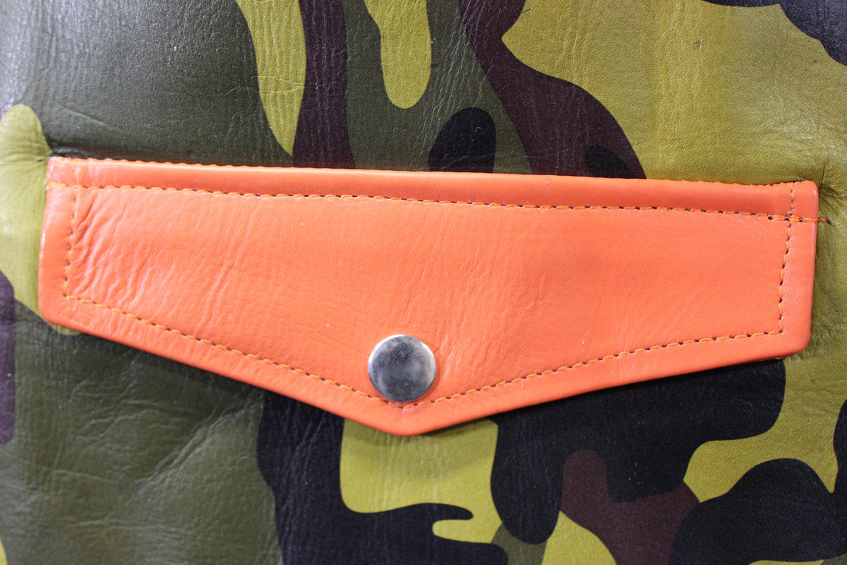 OnF Leather Bar Vest - Camo with orange Highlights - view 5