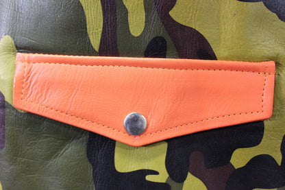 OnF Leather Bar Vest - Camo with orange Highlights - view 5