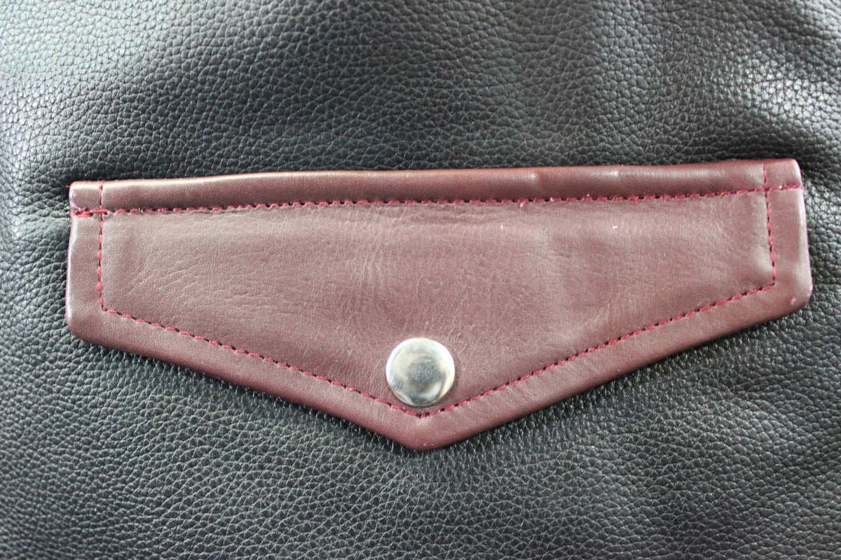 OnF Leather Bar Vest - Black with Brown Highlights - view 3