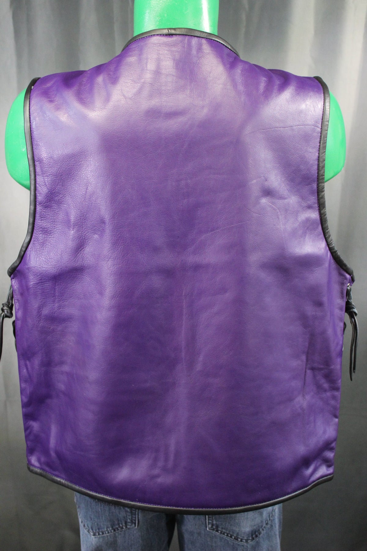 OnF Leather Bar Vest - Purple with Black Highlights - view 3