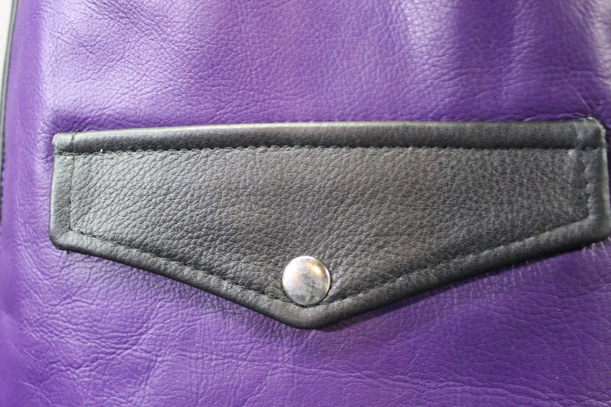 OnF Leather Bar Vest - Purple with Black Highlights - view 5