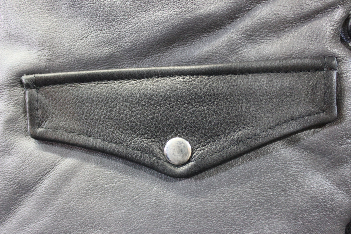 OnF Leather Bar Vest - Grey with Black Highlights - view 5