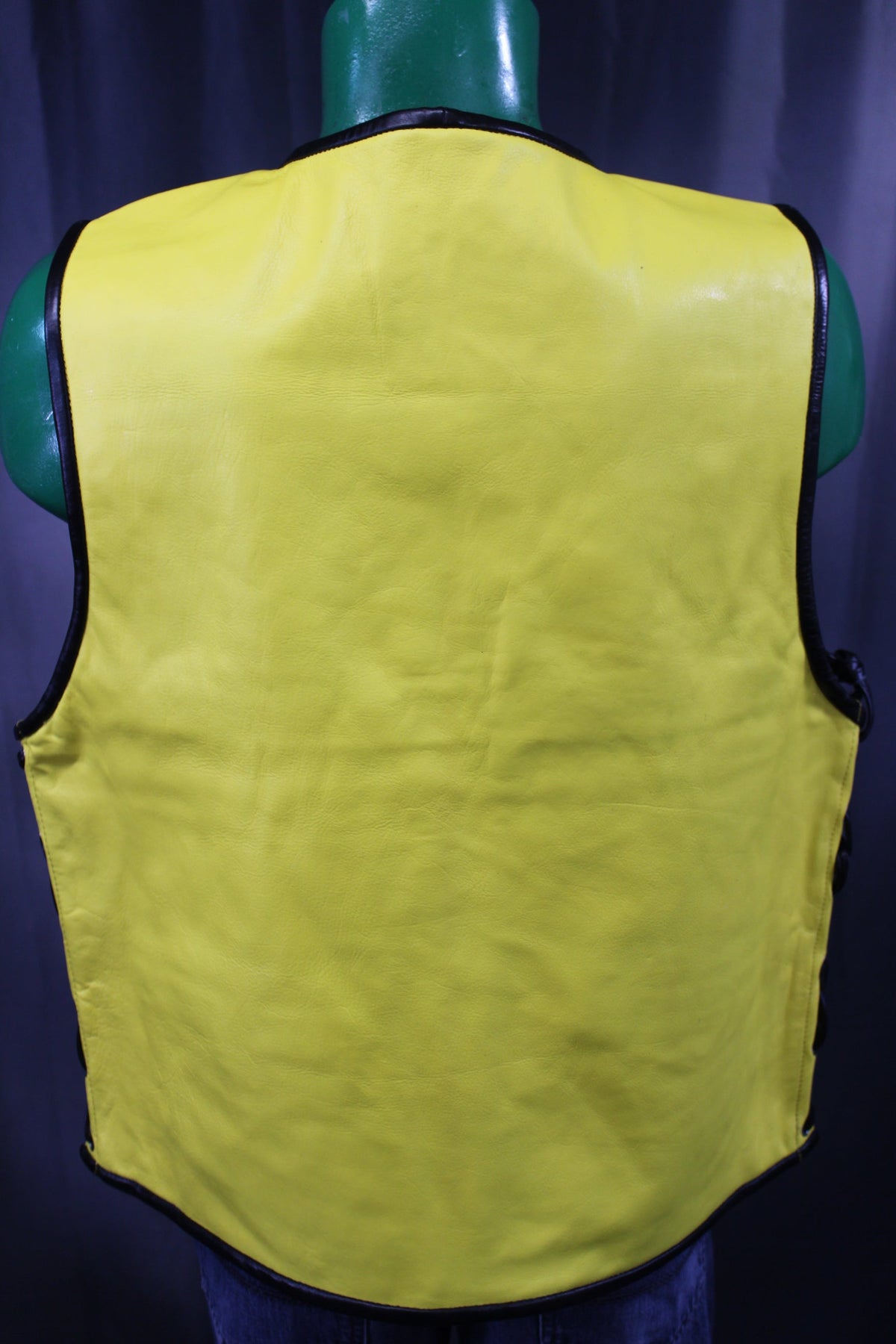 OnF Leather Bar Vest - Yellow with Black Highlights - view 3