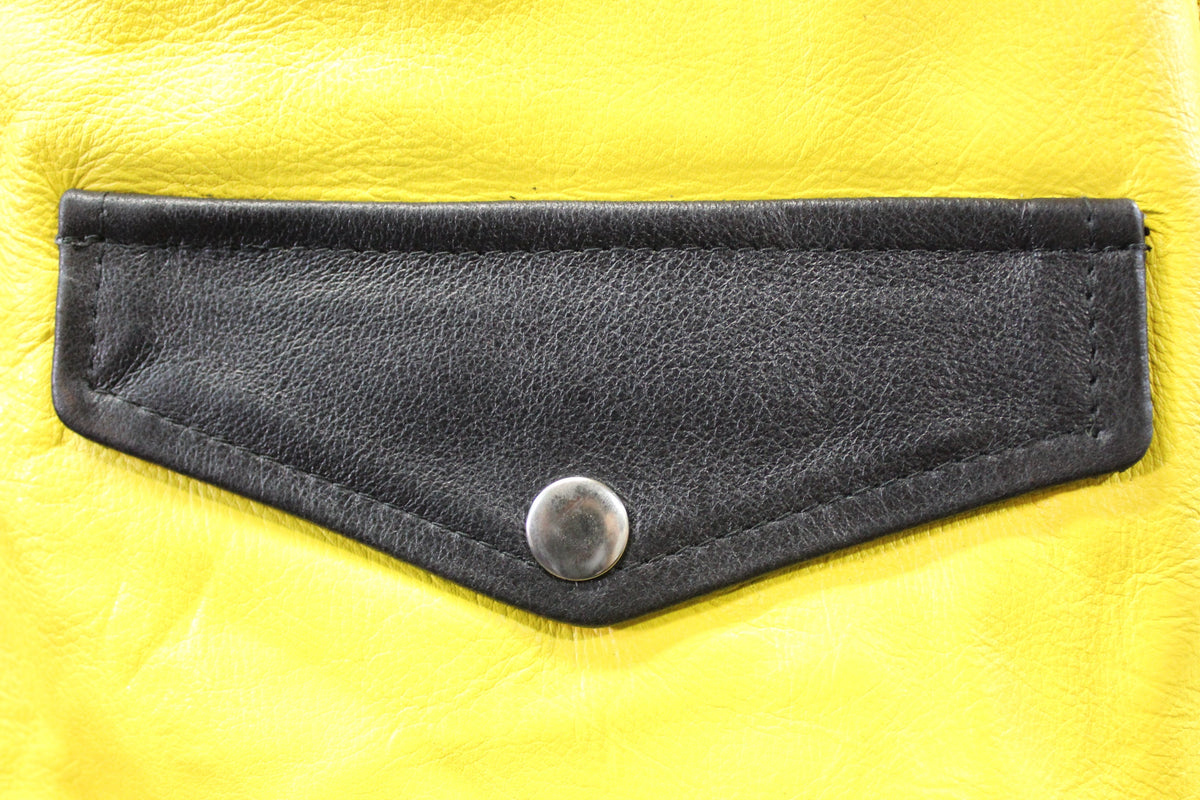 OnF Leather Bar Vest - Yellow with Black Highlights - view 5