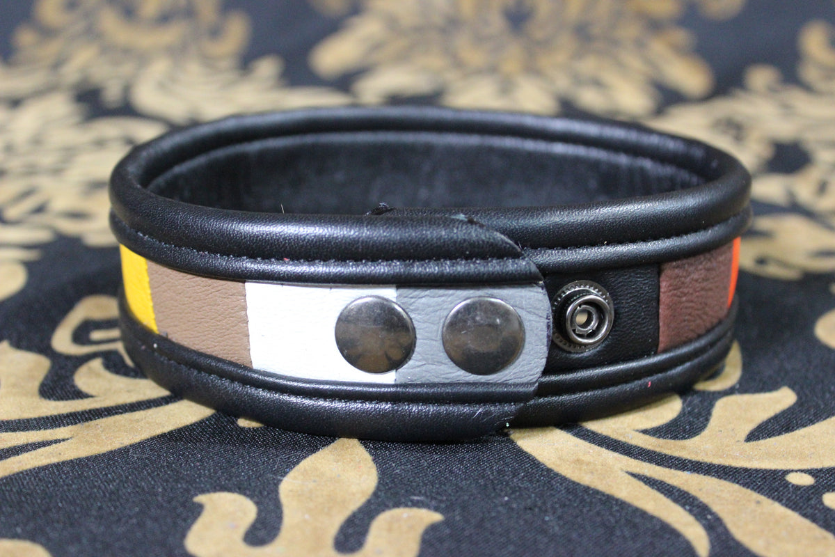 Bear Pride Flag Leather Armband - view 4
