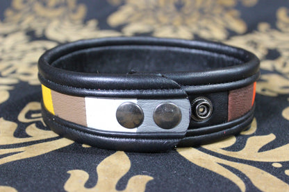 Bear Pride Flag Leather Armband - view 4