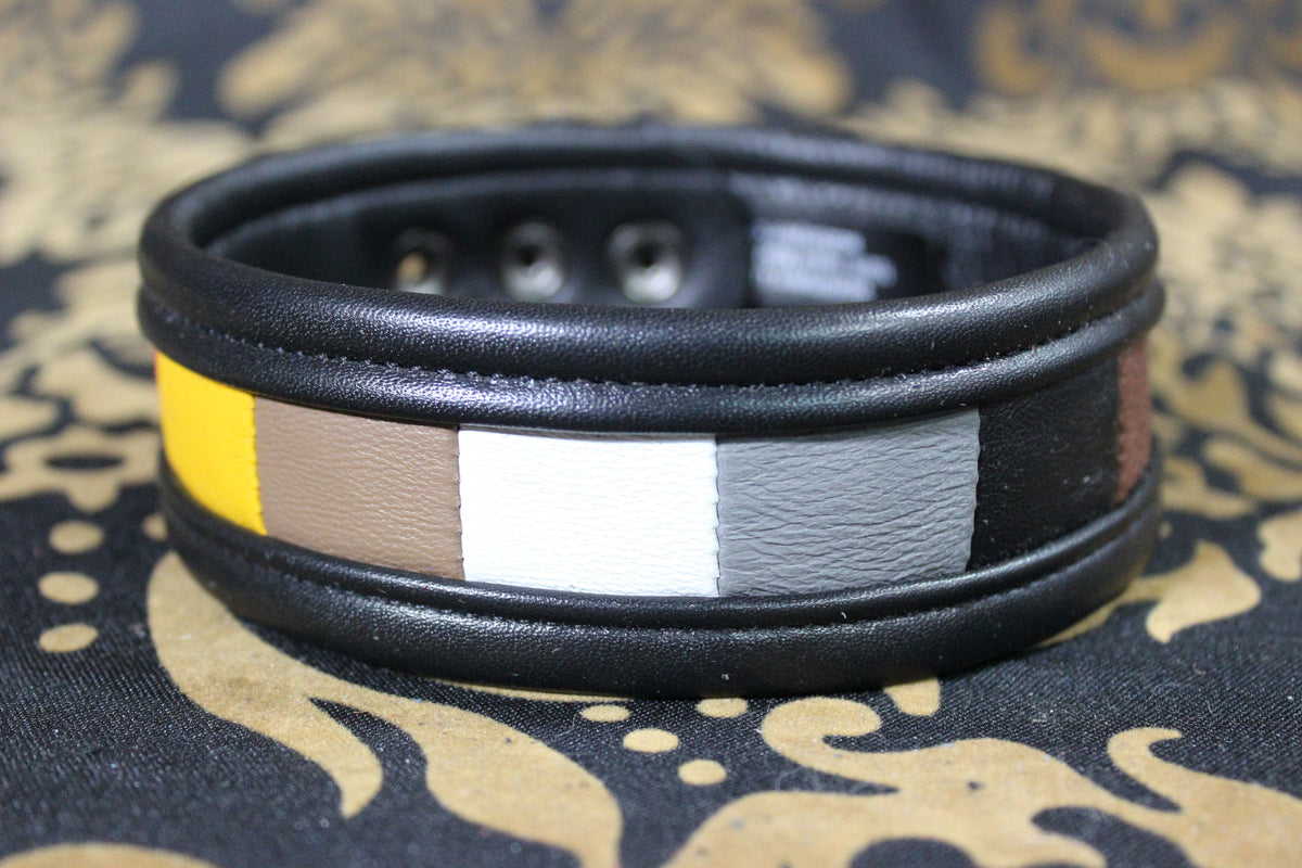 Bear Pride Flag Leather Armband - view 3