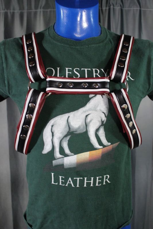 Three-Tone Bulldog Harness - front view