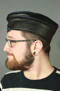 Leather Garrison Cap - front view