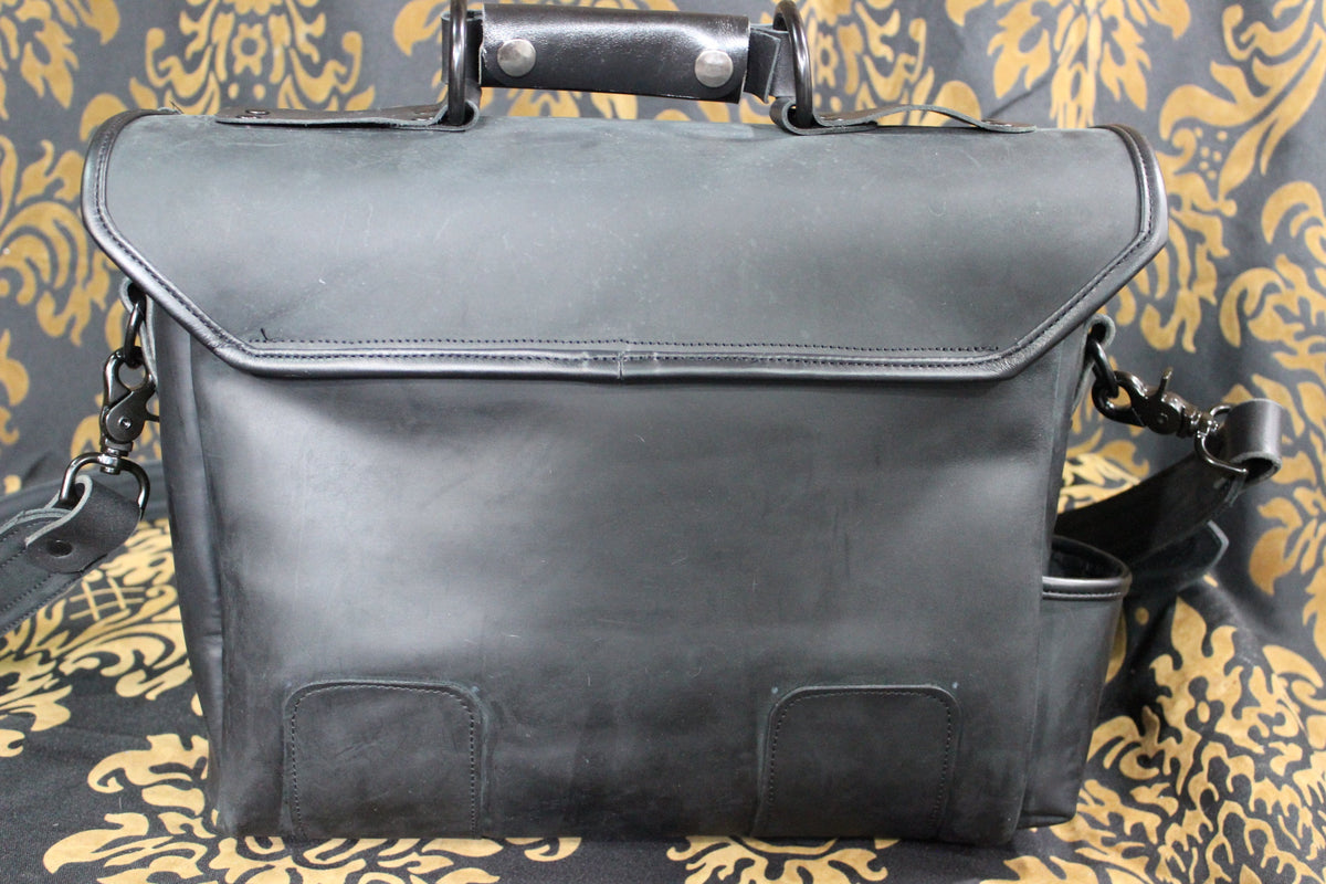 Leather Diplomat Messenger Bag - view 4