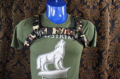 Neoprene Two-Toned Bulldog Harness - front view
