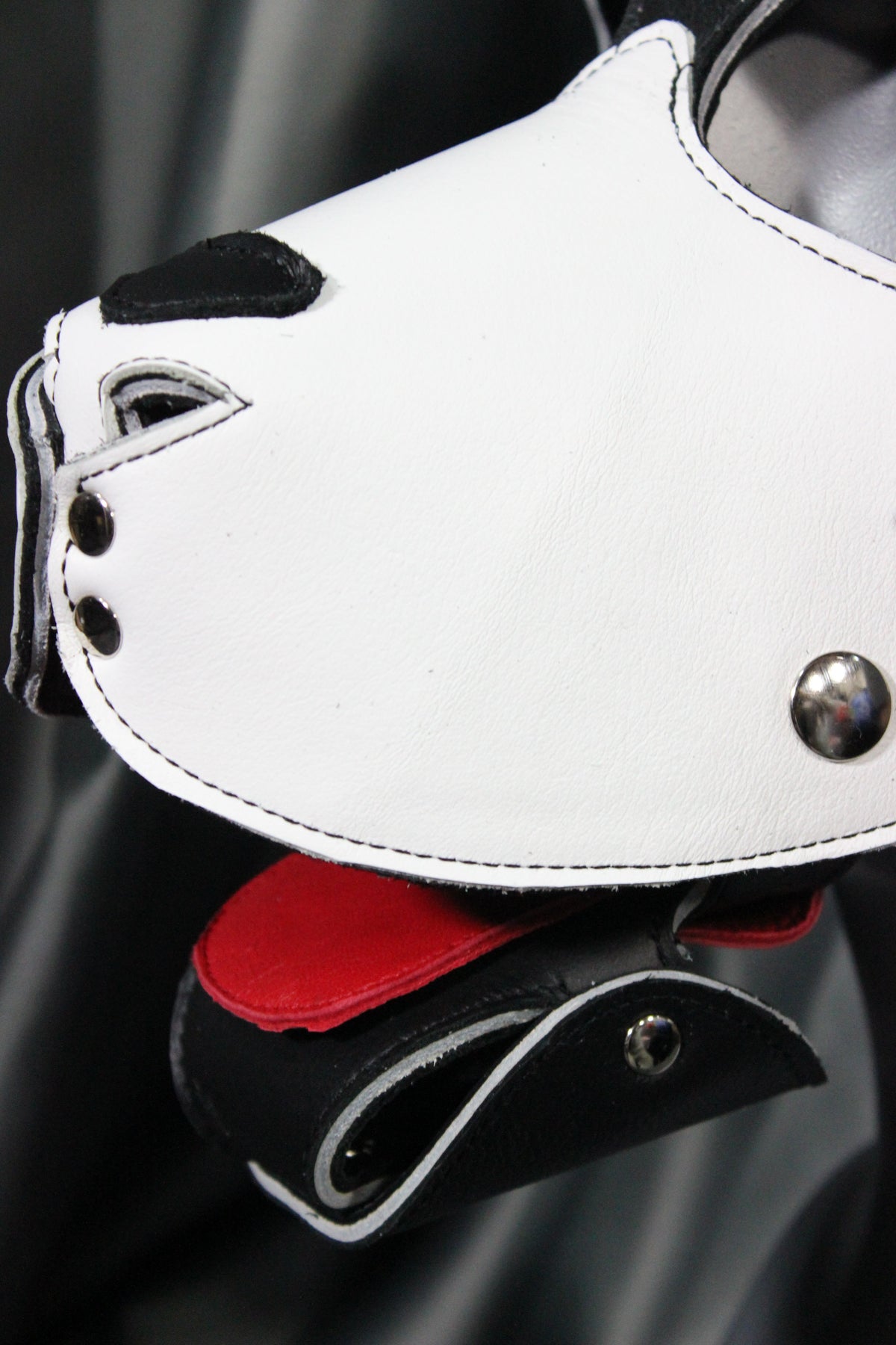 Basset Hound Style Pup Hood in Black and White - view 2