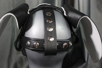 Basset Hound Style Pup Hood in Black and White - view 3
