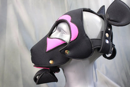 Pupskinz Neoprene Husky Heart Hood - front view