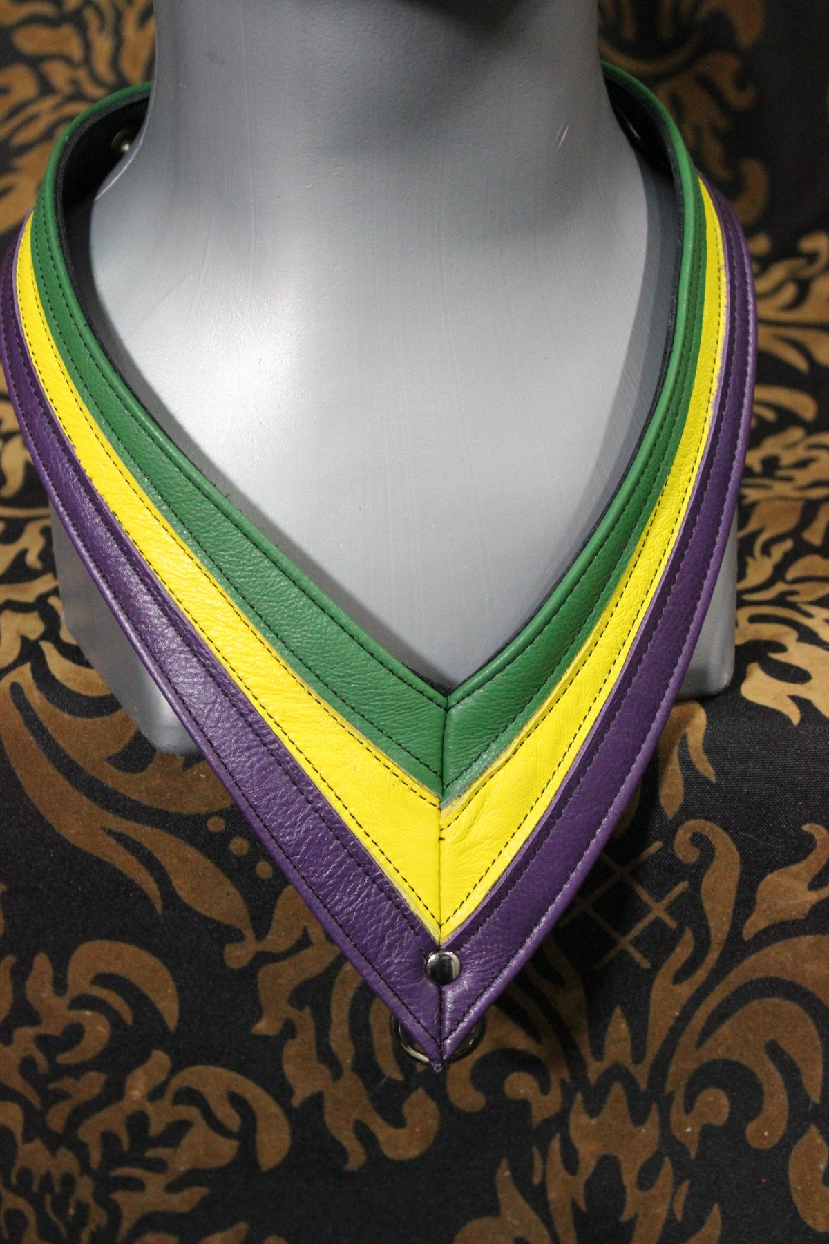 Mardi-Gras Leather Medallion Holder - view 2
