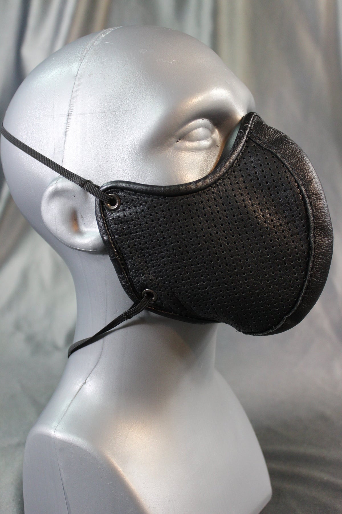 Perforated Leather Face Mask with Filter Pouch - view 11